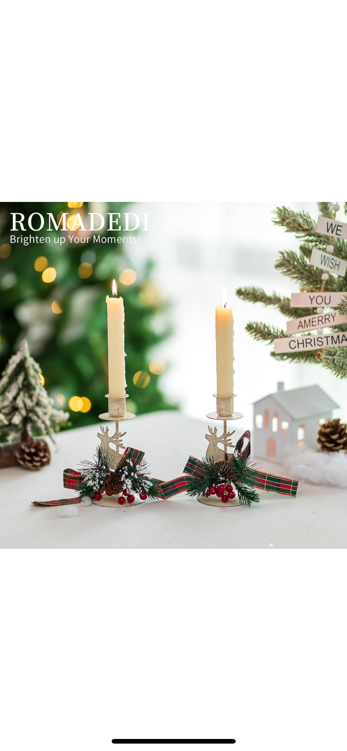 Suporti de lumanari din metal, Reni set 2 bucati 15 cm