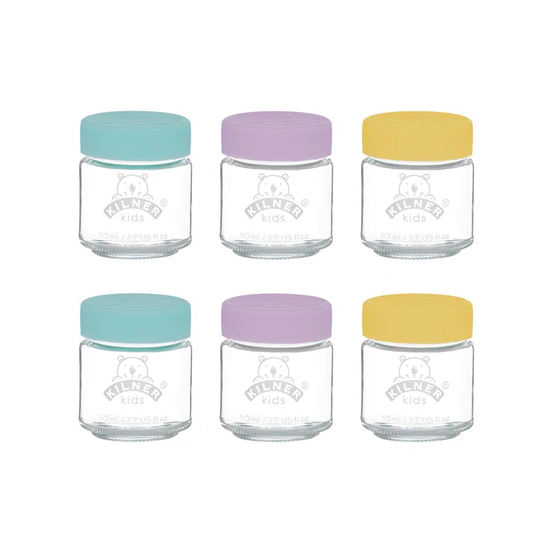 6 Kids Container Food Storage Jars