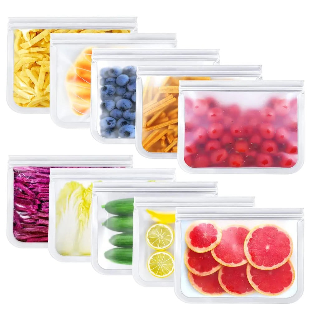 Silicone Food Storage Containers Leakproof Containers Reusable Stand up Zip Shut Bag Cup Fresh Bag Food Storage Bag Fresh Wrap