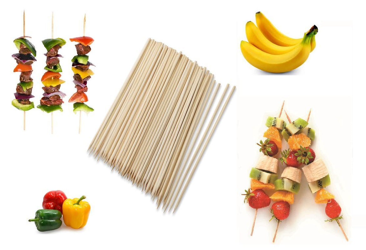 Bamboo Skewers Wooden BBQ Kebab Fruit Chocolate Fountain Stick Party Buffet Food