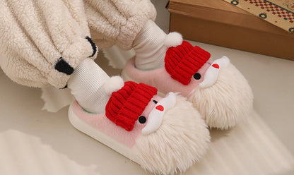 Santa Claus Home Slippers Winter Warm Shoes For Women