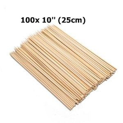Bamboo Skewers Wooden BBQ Kebab Fruit Chocolate Fountain Stick Party Buffet Food