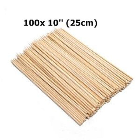 Bamboo Skewers Wooden BBQ Kebab Fruit Chocolate Fountain Stick Party Buffet Food
