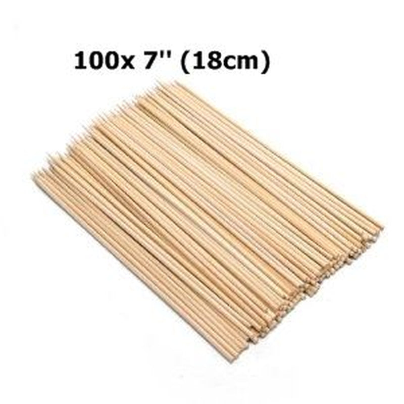 Bamboo Skewers Wooden BBQ Kebab Fruit Chocolate Fountain Stick Party Buffet Food