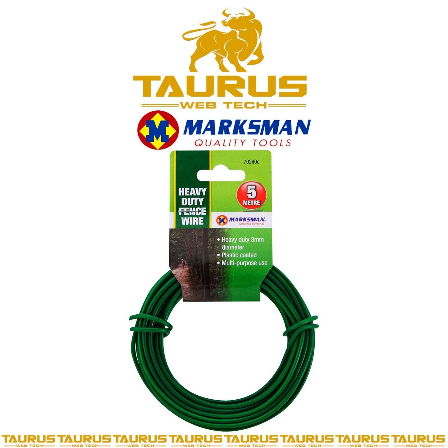 20 X Meter Garden Wire Galvanised Green Plant Tie Thick Thin Metal Line Twist UK