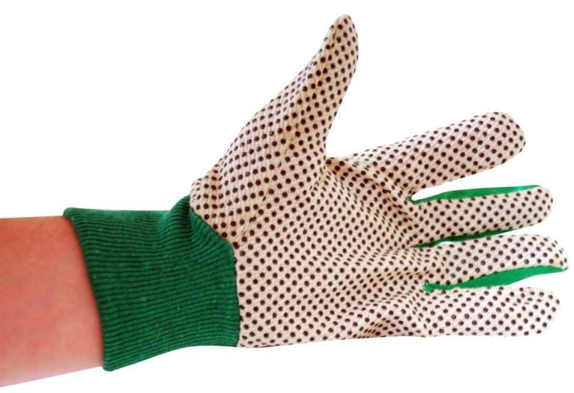 Men'S Lightweight Garden General Purpose Gloves Cotton Green Polka Dot Gardening