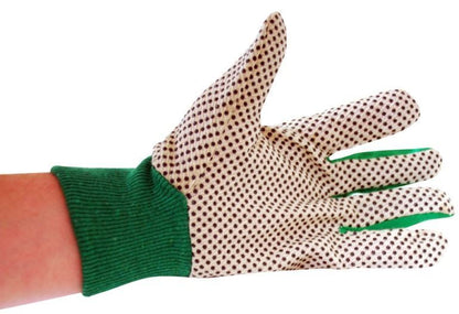 Men'S Lightweight Garden General Purpose Gloves Cotton Green Polka Dot Gardening