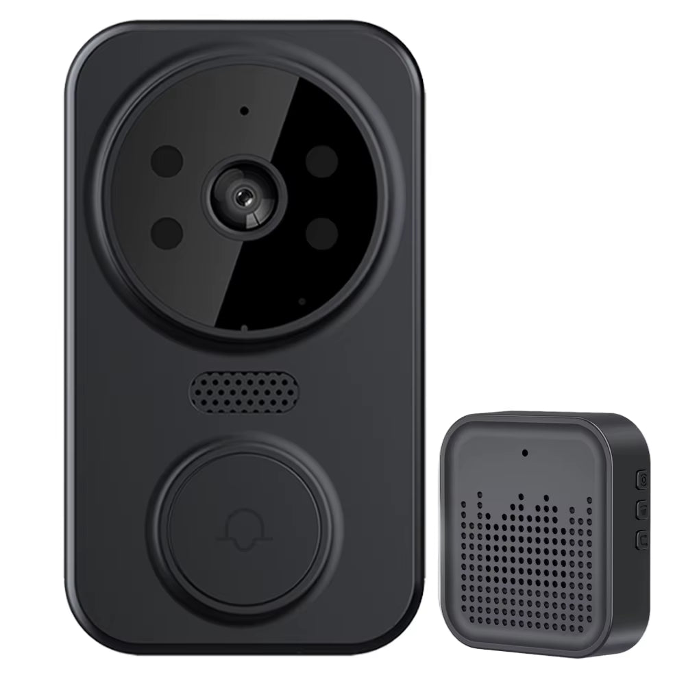 Wifi Wireless Video Doorbell with Chime APP Remote Monitoring Intelligent Doorbell Front Door Camera Indoor Outdoor Surveillance