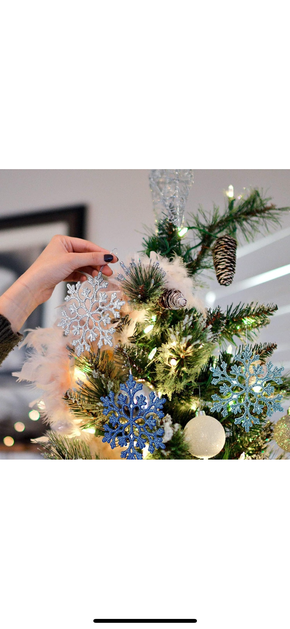 Set 24 decoratiuni, fulgi de nea