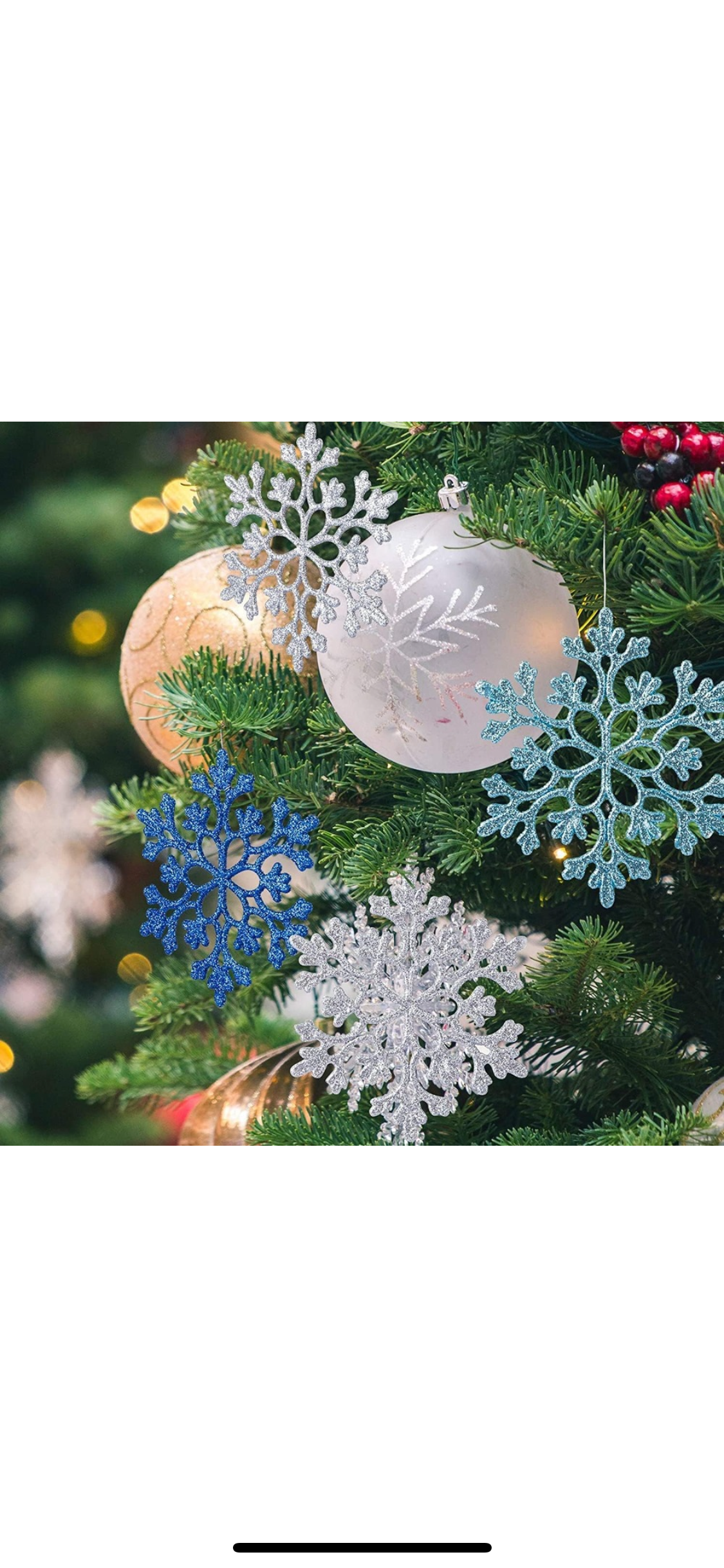 Set 24 decoratiuni, fulgi de nea