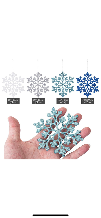 Set 24 decoratiuni, fulgi de nea