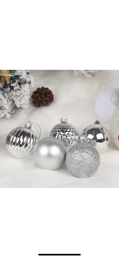 Set 24 globuri argintii
