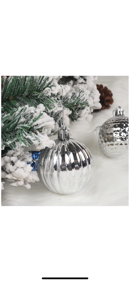 Set 24 globuri argintii