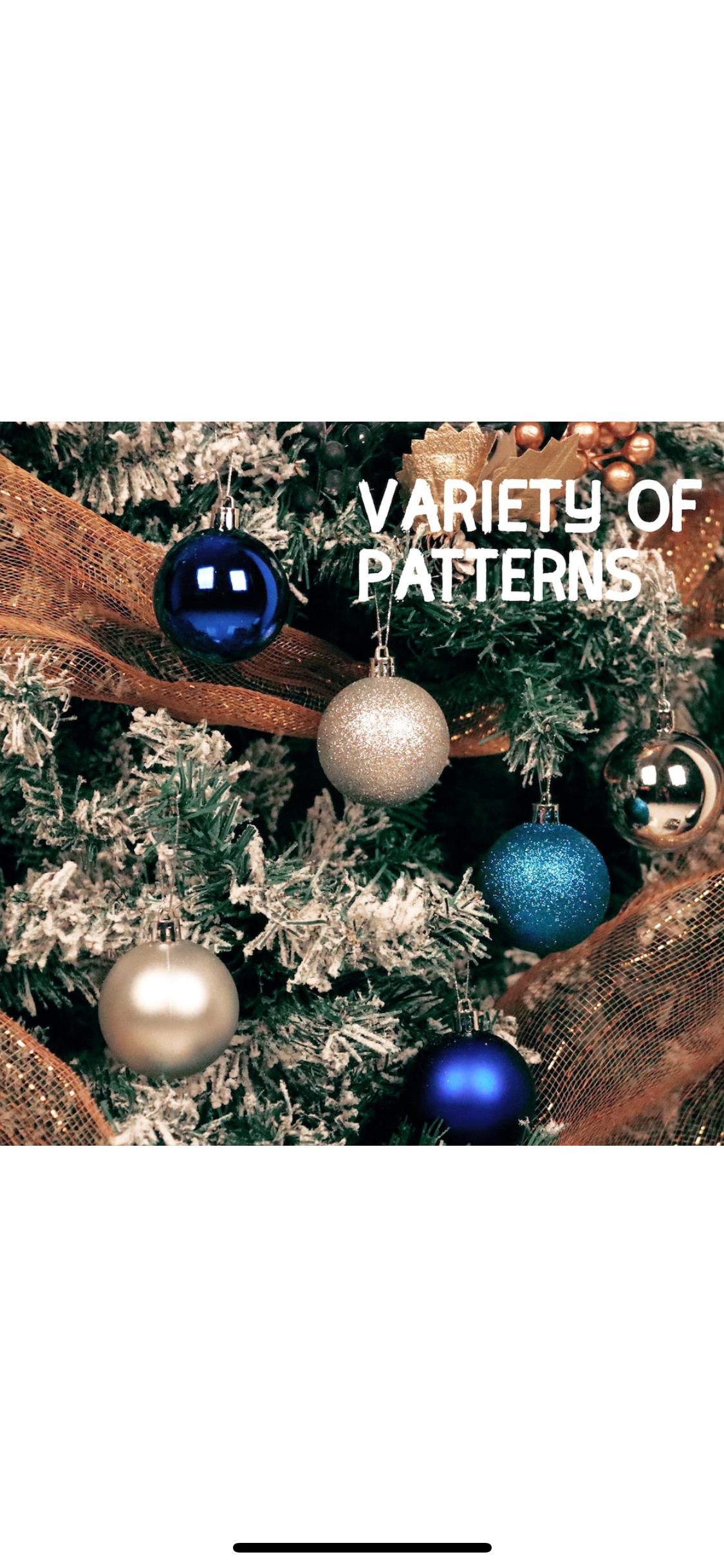 Set 24 globuri de Craciun, plastic, 3x3x3cm, albastru