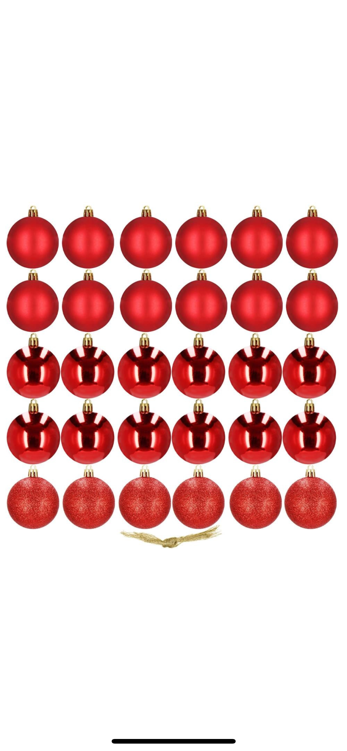 Set globuri de Craciun, 30 bucati, 3 modele