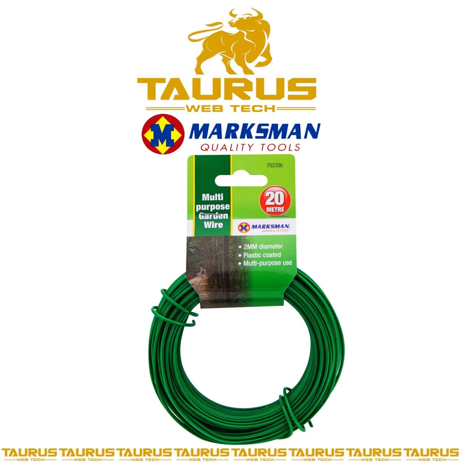 20 X Meter Garden Wire Galvanised Green Plant Tie Thick Thin Metal Line Twist UK