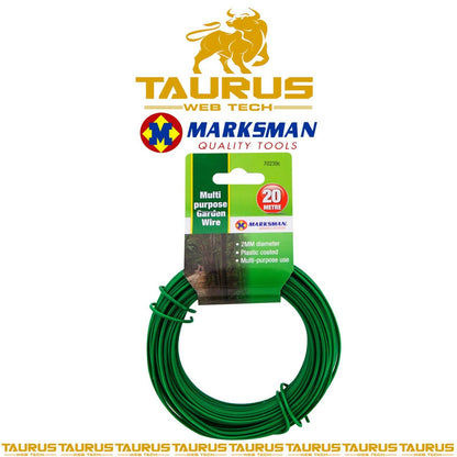 20 X Meter Garden Wire Galvanised Green Plant Tie Thick Thin Metal Line Twist UK