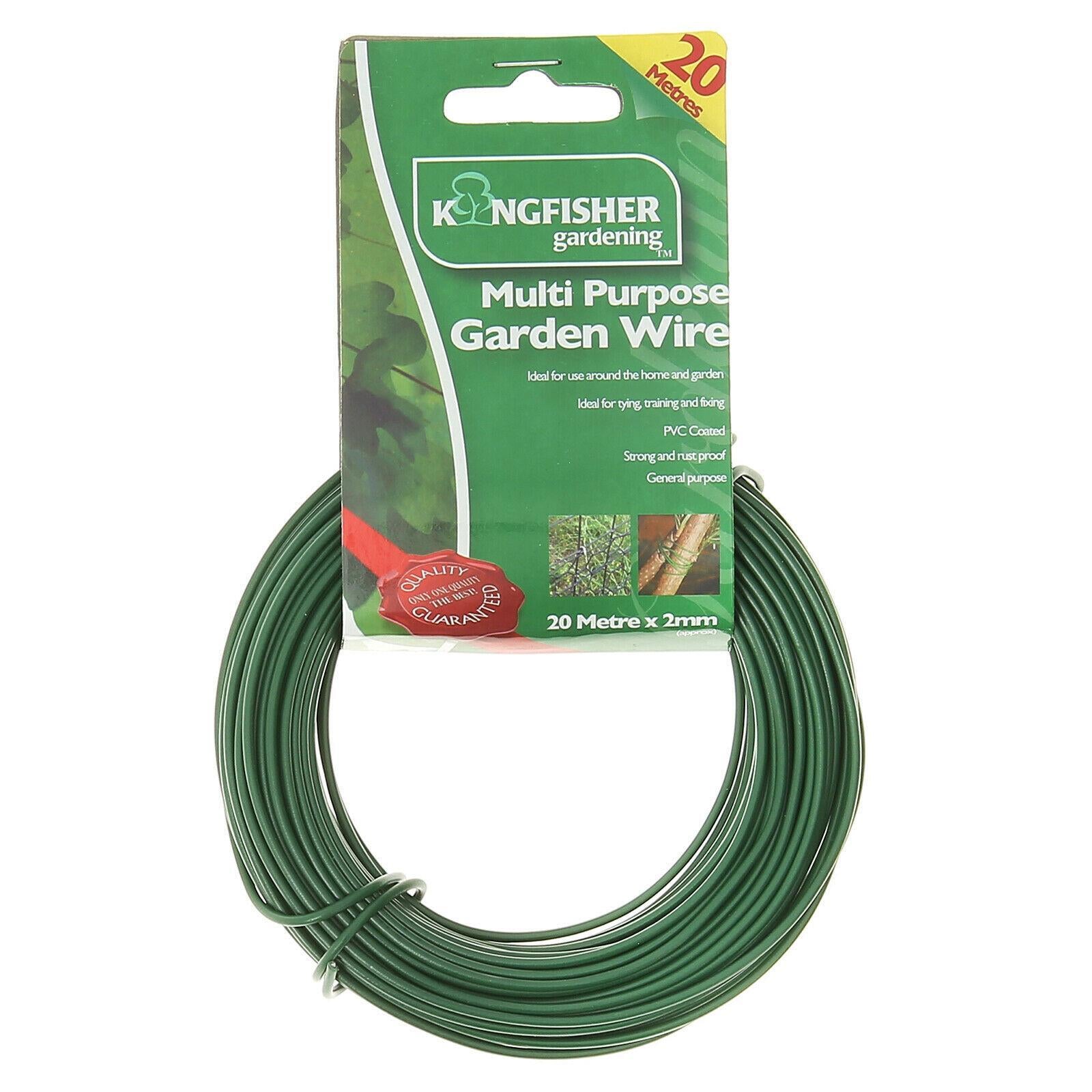Versatile 20M PVC Coated Garden Wire - Perfect for Plant Tying, Training, and Fencing!