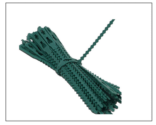 50 Pcs Adjustable Green Plant Ties,Plastic Cable Ties, Flexible Plant Support