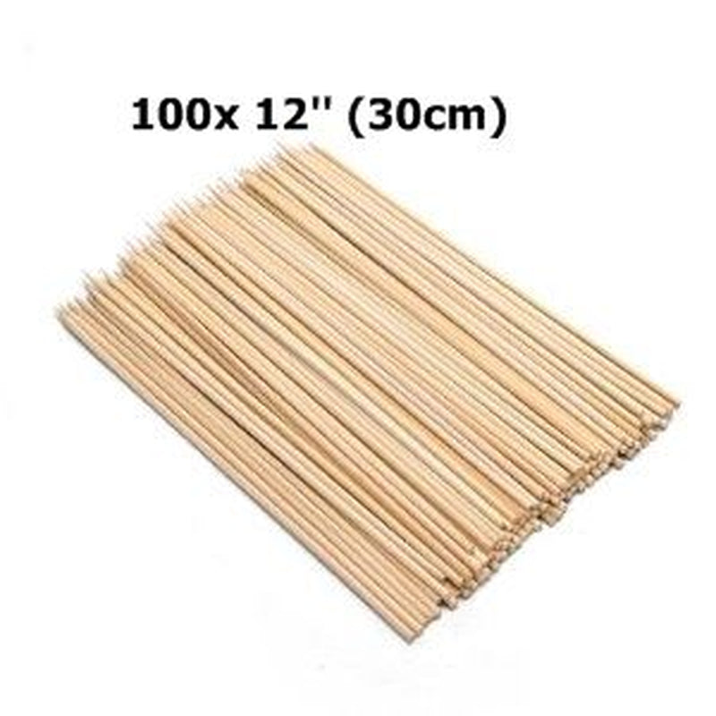 Bamboo Skewers Wooden BBQ Kebab Fruit Chocolate Fountain Stick Party Buffet Food